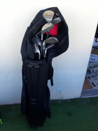 Golf clubs & Ikea Shelves 1