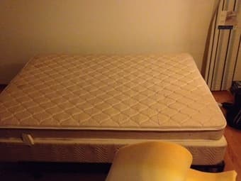 $75 Full Size Simmons Mattress/Box Spring/Bed Frame/Memory Foam Topper 1