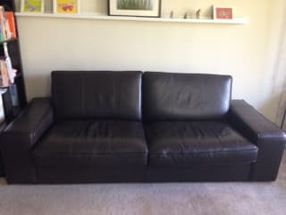 Leather sofa (Ikea Kivik) 1