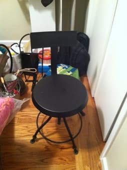 World Market modern iron swivel chair 1