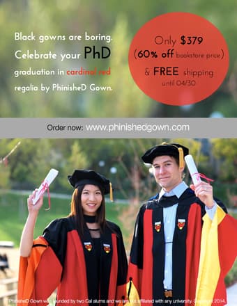 Premium cardinal red PhD graduation gown only $379 plus FREE shipping 1