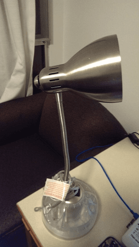 Silvered colored desk lamp for $15 1