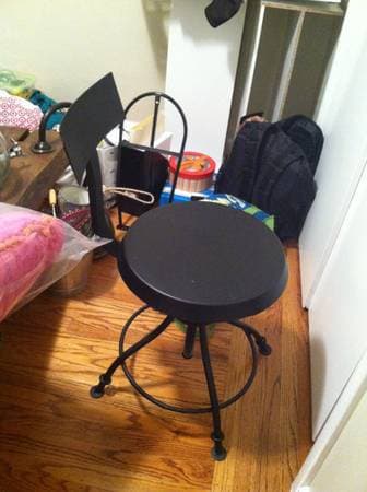 World Market Modern Iron Swivel Chair - $50 (menlo park) 1