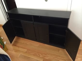 black ikea storage unit 1