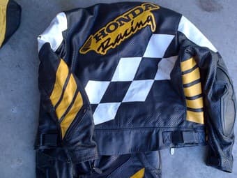 Honda motorcycle jacket and matching 2 piece leathers - $225 2