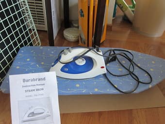 Iron + Mini Ironing Board for easy storage $5 1