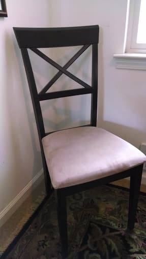 Dining set: round/oval table & 6 matching chairs - like new 3