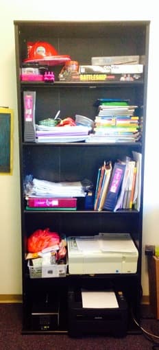 5-tier solid wooden shelves - $20 1