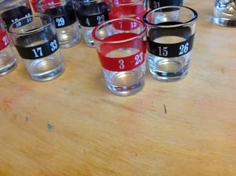Shot glasses for roulette 2