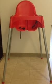 IKEA high chair, $5 1