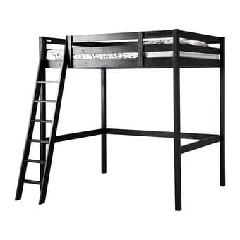 Black Loft Bed  - No bottom bunk 1