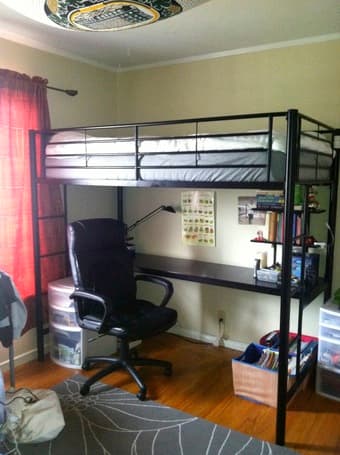 Twin Loft Bed Over Workstation $170 OBO 1
