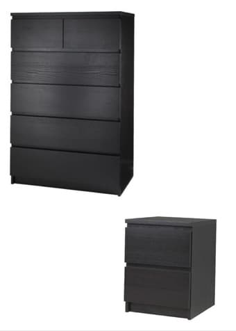 Moving sale - bed, mattress, nightstand, chest, desk, chair, lamp, etc 2