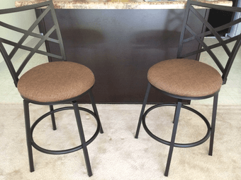 Like new barstools, desk, chair, and lamps 1