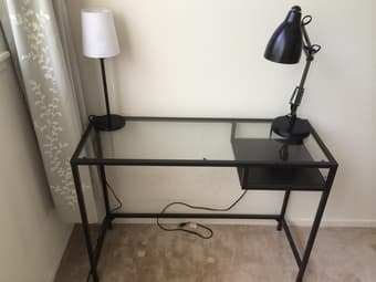Like new barstools, desk, chair, and lamps 2