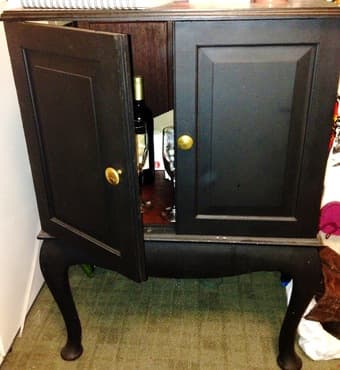 Hand painted black mini bar $70 or best offer 1
