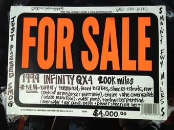 REDUCED PRICE!!! 1999 QX4 Infiniti SUV - White 3