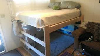 Full Size Low Loft Platform Bed 2