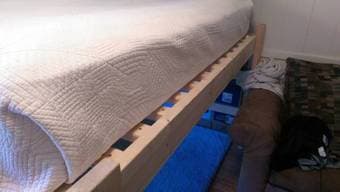 Full Size Low Loft Platform Bed 3