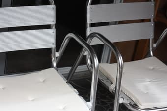 Last Minute Sale!! Patio Chair set (2) with seat cushion for $60 ONLY 1
