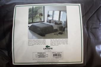 Lacoste Brushed Twill Solid Queen Duvet Set $80 1