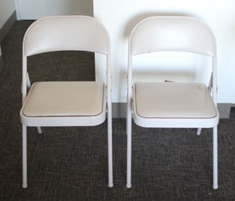 2 foldable Chairs for $10 1