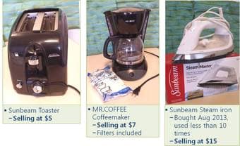 Lamps, Humidifier, Heater, Mixer, Steam Iron, Coffeemaker, Toaster 3