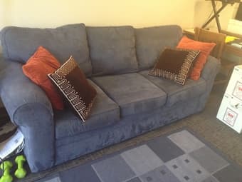 Large comfy navy couch 1