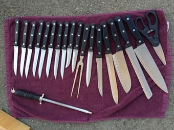 Knife Block, Crock Pot, Mixer, Plates/Bowls, Cutlery 3