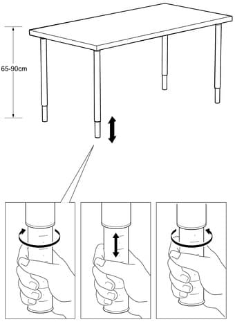 4x Ikea Adjustable Table Legs $30 2
