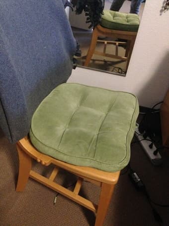 desk chair cushion (green) - $5 1