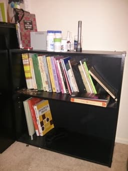 Table Chair Bookshelf Bed Mattress and Lamp! 3