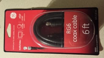 $3 - RG6 coax cable (6 ft) for TV, Cable, Satellite and DVR (UNOPENED) 1
