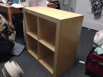 Wooden Cube shelf system for sale $50 2