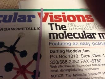 Molecular Visions - the flexible molecular model kit $20 1