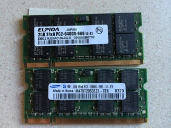 2GB x1 + 1GB x1 Laptop Memory - $30 OBO 1