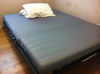 $75 bedroom furniture set (bed, desk, lamps, shelf) 1