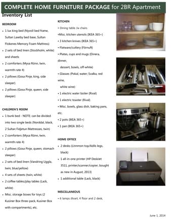 Complete Furniture package for 2BR apartment 2