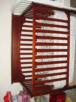 baby stuff (crib, mobile, bath tube, hiking carrier) 1