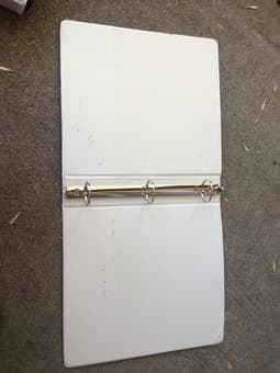 round-ring binder black & white $1 each 1