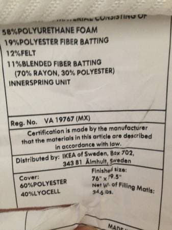IKEA King-sized Sultan Hogla Mattress asking $200 (original $549+tax) 3