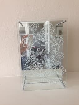 Designer clock Fantome (glass/mirror) - $80 1