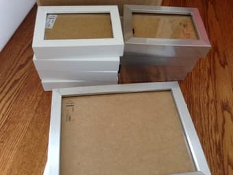 Set of 20 Ikea ribba aluminium/white picture frames - $50 1