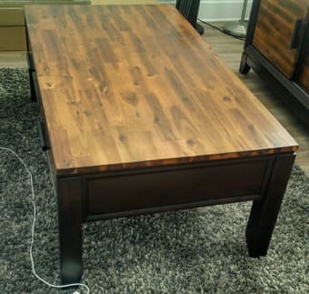 Modern wood coffee/cocktail table $300 3