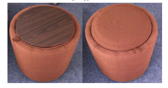 Two side ottomans with lamps support $40 1