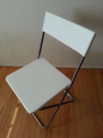 Folding chair, $6 1
