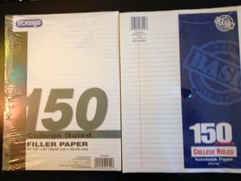 College ruled paper 1