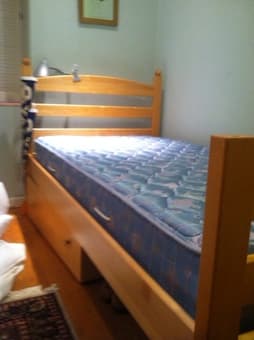 Wood Twin Bed with Mattress 2