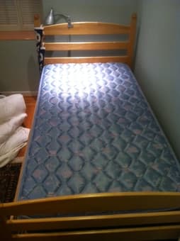 Wood Twin Bed with Mattress 3