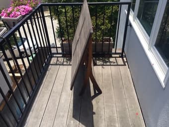 Patio table (wood) - $100 3